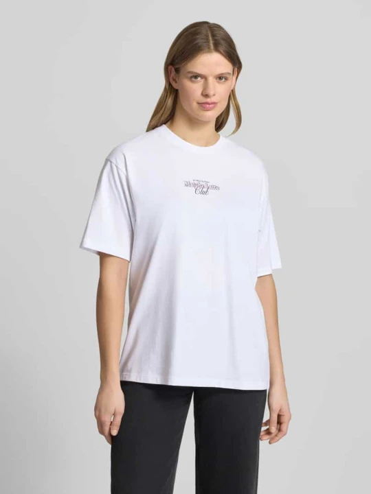 Zdjęcie produktu T-shirt z bawełny model 'LATTE' JJXX Biały