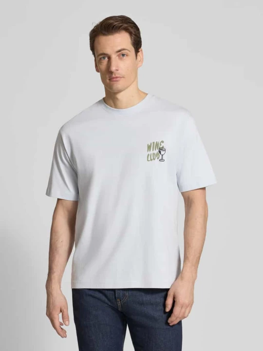 Zdjęcie produktu T-shirt z bawełny MCNEAL Jasnoniebieski