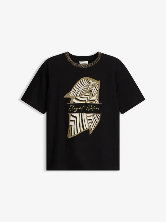 Zdjęcie produktu T-shirt z bawełny organcznej BonPrix czarny