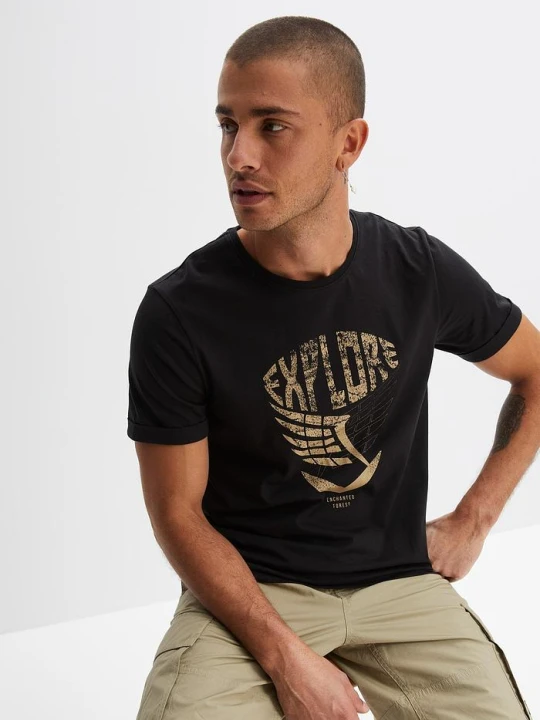 Zdjęcie produktu T-shirt z bawełny organicznej BonPrix czarny