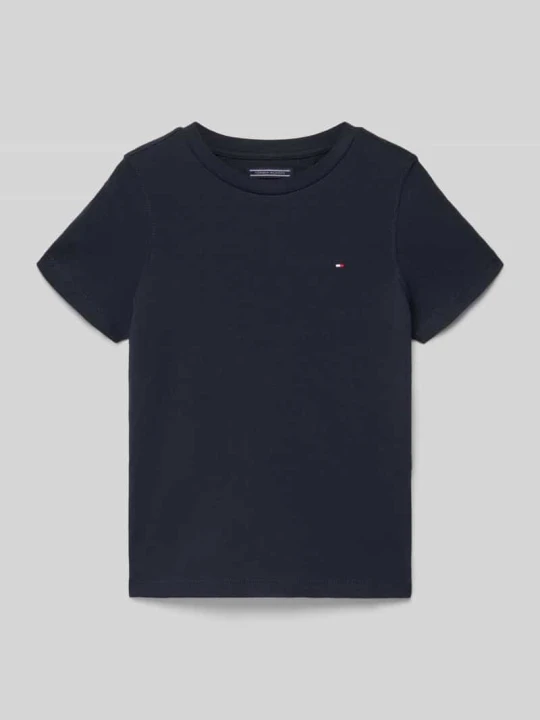 Zdjęcie produktu T-shirt z czystej bawełny ekologicznej Tommy Hilfiger Granatowy