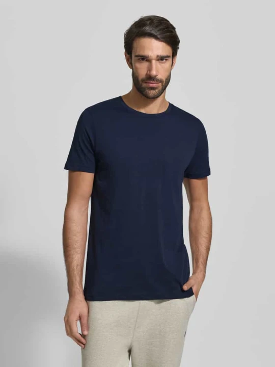 Zdjęcie produktu T-shirt z bawełny w zestawie 2 szt. MCNEAL Granatowy