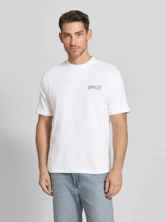 Zdjęcie produktu t-shirt z bawełny z nadrukiem z tyłu MCNEAL Biały
