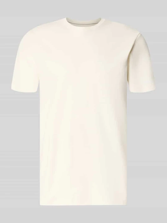 Zdjęcie produktu t-shirt z bawełny z okrągłym dekoltem Christian Berg Złamany biały