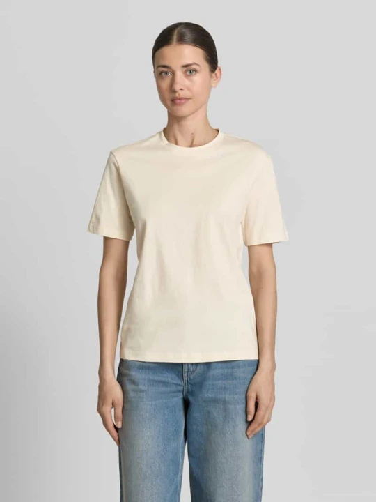 Zdjęcie produktu t-shirt z bawełny z okrągłym dekoltem Jake*s Beżowy