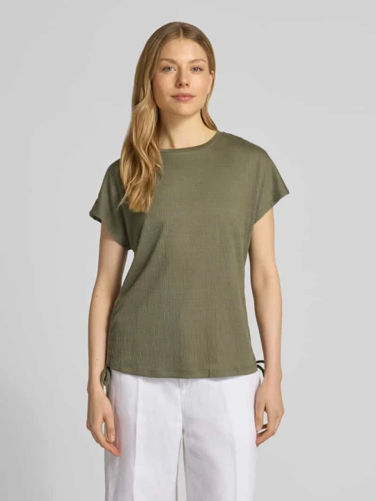 Zdjęcie produktu T-shirt z bocznym sznurowaniem Apricot Khaki