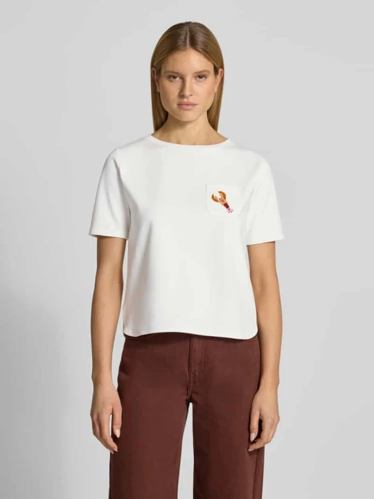 Zdjęcie produktu T-shirt z Brustasza i motywem MORE & MORE Złamany biały