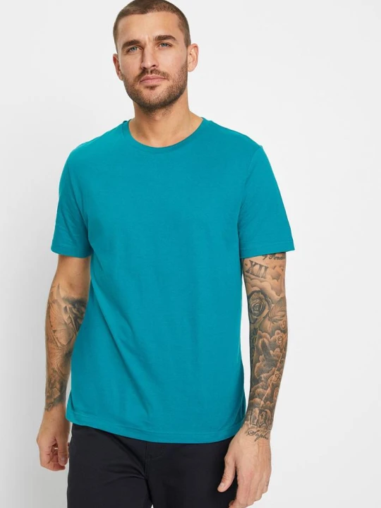 Zdjęcie produktu T-shirt z czystej bawełny (2 szt.) BonPrix niebieski