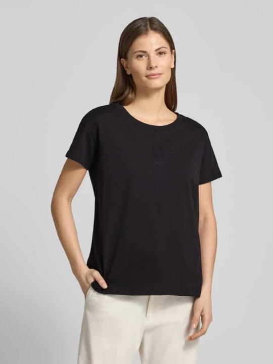Zdjęcie produktu T-shirt z czystej Bawełny Armani Exchange Czarny