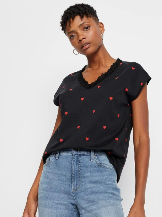 Zdjęcie produktu T-shirt z czystej bawełny BonPrix czarny