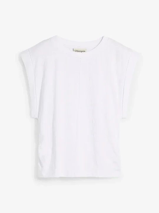 Zdjęcie produktu T-shirt z czystej bawełny BonPrix biały