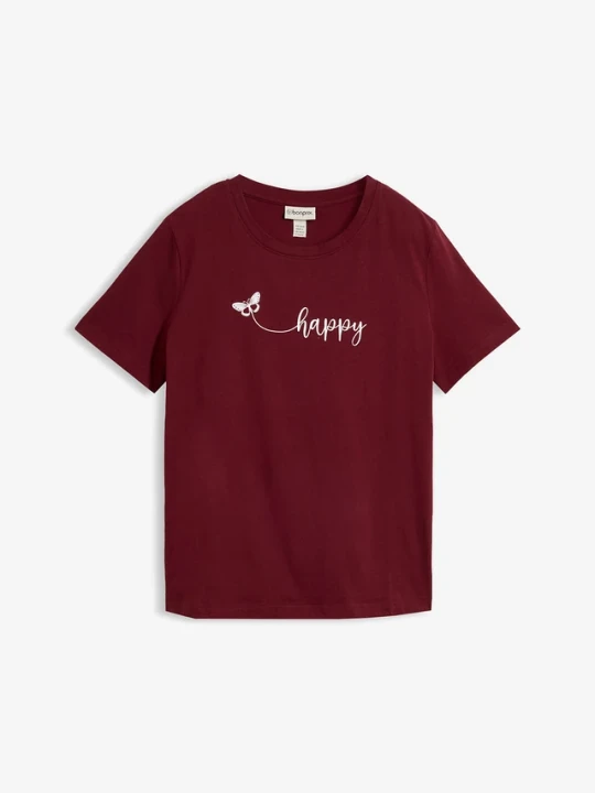 Zdjęcie produktu T-shirt z czystej bawełny BonPrix czerwony