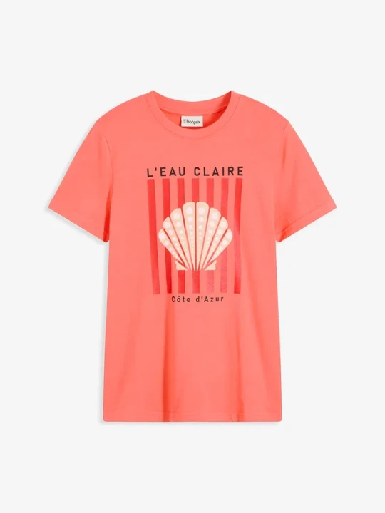 Zdjęcie produktu T-shirt z czystej bawełny BonPrix różowy