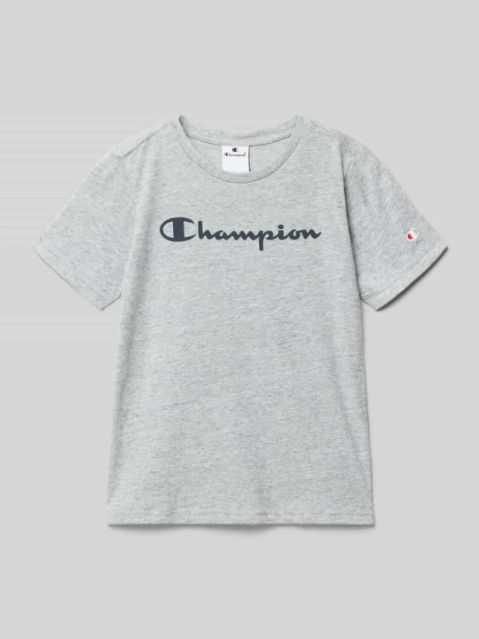 Zdjęcie produktu T-shirt z czystej Bawełny Champion Średnioszary melanż