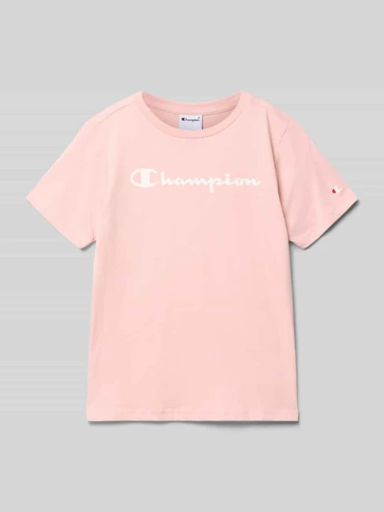 Zdjęcie produktu T-shirt z czystej Bawełny Champion Brudnoróżowy