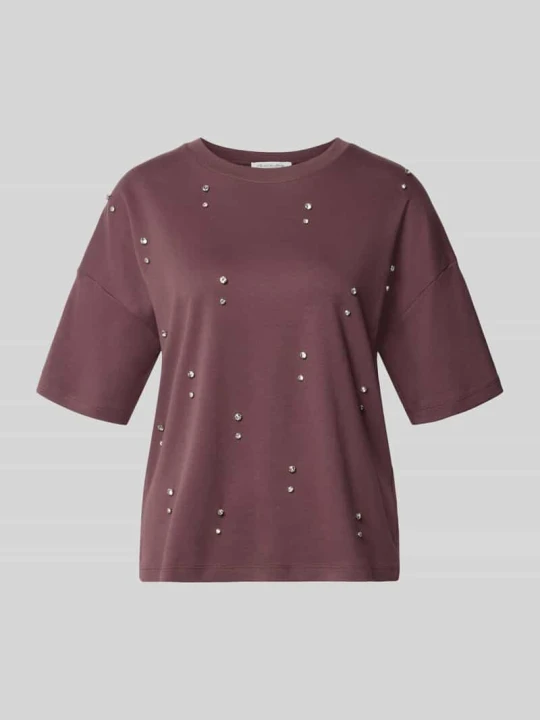 Zdjęcie produktu T-shirt z czystej bawełny Christian Berg Oberżynowy