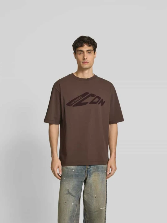 Zdjęcie produktu T-shirt z czystej bawełny Dsquared2 Jasnobrązowy