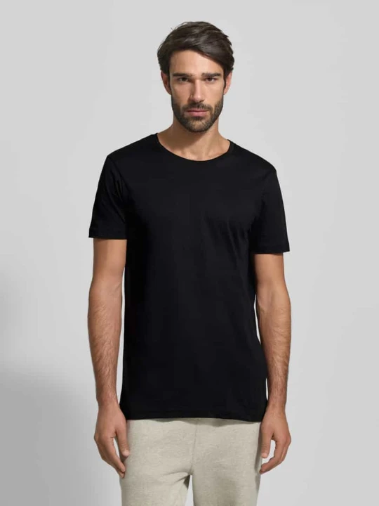 Zdjęcie produktu T-shirt z czystej bawełny ekologicznej w zestawie 2 szt. Christian Berg Czarny