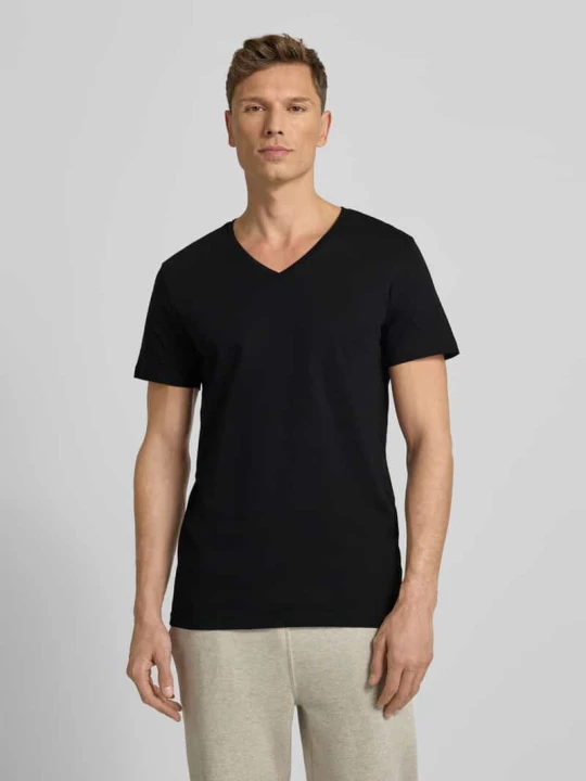 Zdjęcie produktu T-shirt z czystej bawełny ekologicznej w zestawie 2 szt. Christian Berg Czarny
