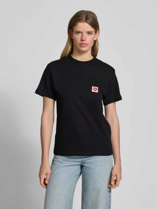 Zdjęcie produktu T-shirt z czystej bawełny ekologicznej z naszywką z logo Carhartt WIP Czarny