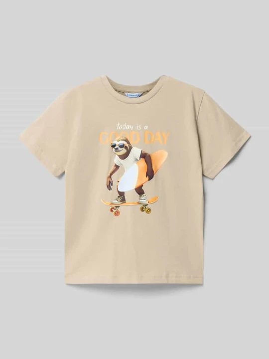 Zdjęcie produktu T-shirt z czystej Bawełny Mayoral Kamienny