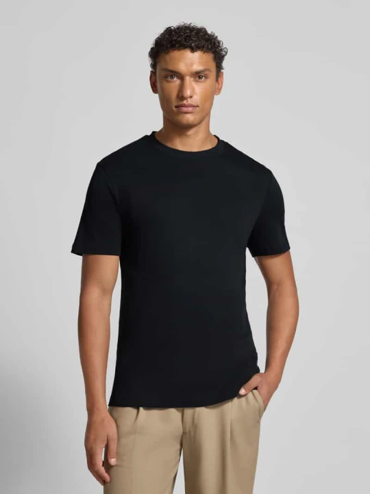 Zdjęcie produktu T-shirt z czystej bawełny model ‘NILO’ Casual Friday Ciemnoniebieski