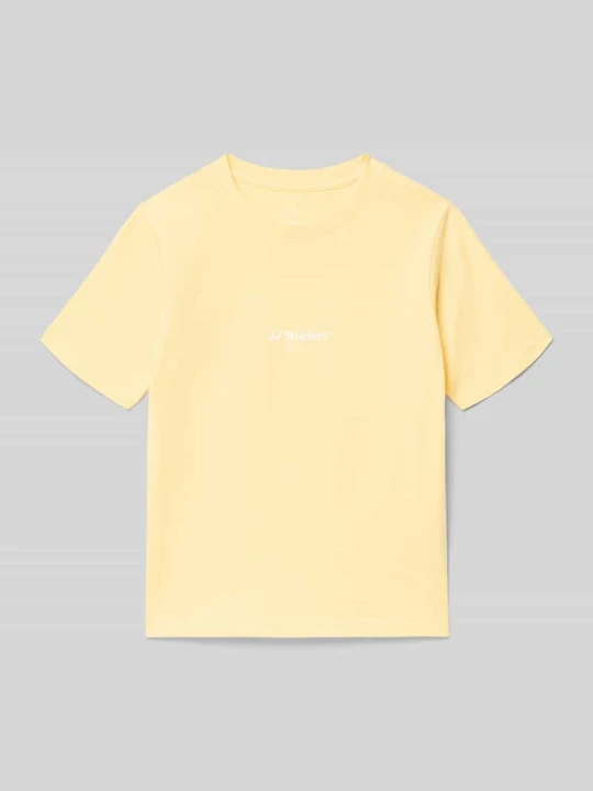 Zdjęcie produktu T-shirt z czystej Bawełna Model 'SOHO' Jack&Jones Jasnożółty