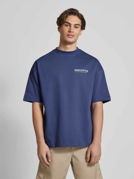 Zdjęcie produktu Koszulka z czystej bawełny Multiply Apparel Ciemnoniebieski
