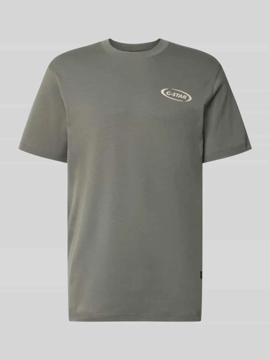 Zdjęcie produktu T-shirt z czystej bawełny o kroju regular fit model '90s logo r t' G-Star Raw Grafitowy