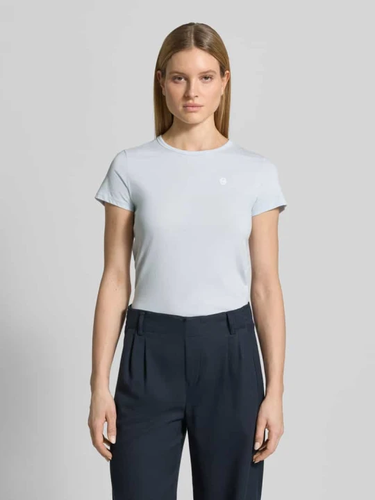 Zdjęcie produktu T-shirt z czystej bawełny o kroju regular fit model 'Eventsa11' Boss Jasnoniebieski