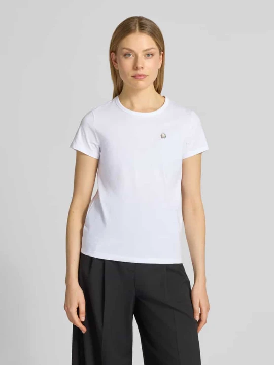 Zdjęcie produktu T-shirt z czystej bawełny o kroju regular fit model 'Eventsa11' Boss Biały