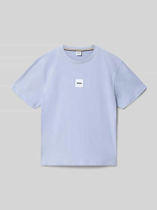 Zdjęcie produktu T-shirt z czystej bawełny o kroju regular fit model 'SPROUT' Boss Błękitny