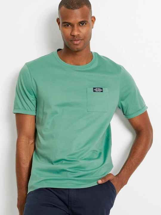 Zdjęcie produktu T-shirt z czystej bawełny organicznej (2 szt.) BonPrix zielony