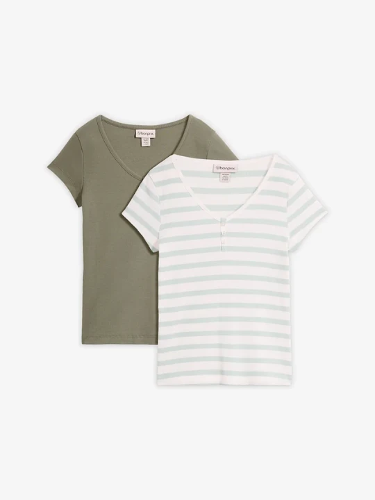 Zdjęcie produktu T-shirt z czystej bawełny organicznej (2 szt.) BonPrix biały