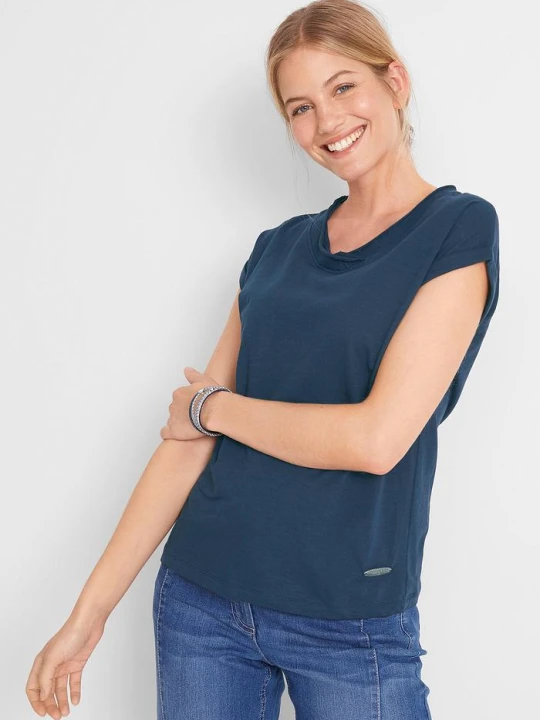 Zdjęcie produktu T-shirt z czystej bawełny organicznej BonPrix niebieski