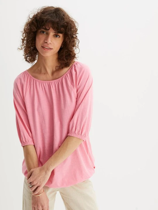 Zdjęcie produktu T-shirt z czystej bawełny organicznej BonPrix różowy