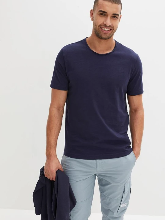 Zdjęcie produktu T-shirt z czystej bawełny organicznej BonPrix niebieski
