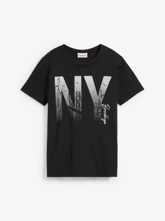 Zdjęcie produktu T-shirt z czystej bawełny organicznej BonPrix czarny