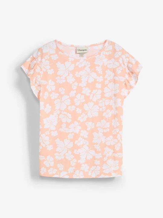 Zdjęcie produktu T-shirt z czystej bawełny organicznej BonPrix pomarańczowy