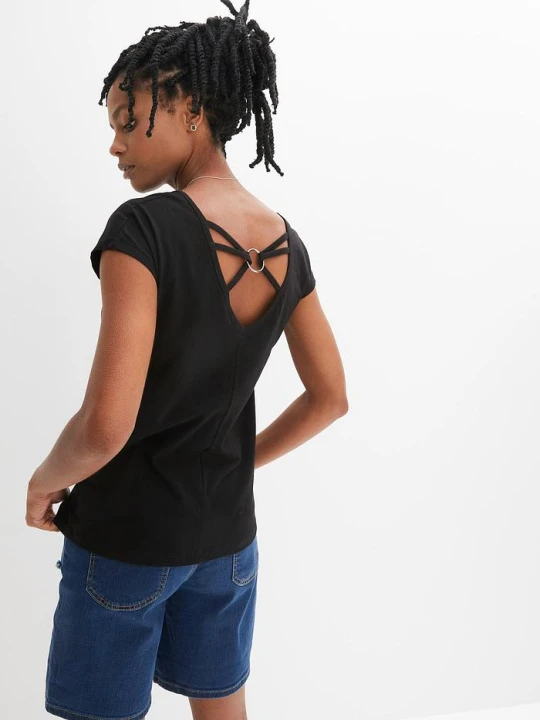 Zdjęcie produktu T-shirt z czystej bawełny organicznej BonPrix czarny
