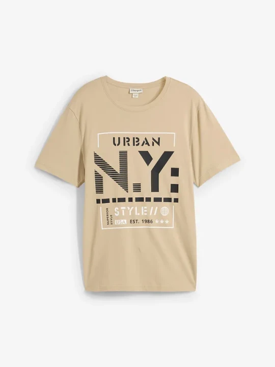 Zdjęcie produktu T-shirt z czystej bawełny organicznej BonPrix beżowy