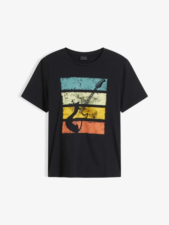 Zdjęcie produktu T-shirt z czystej bawełny organicznej BonPrix czarny