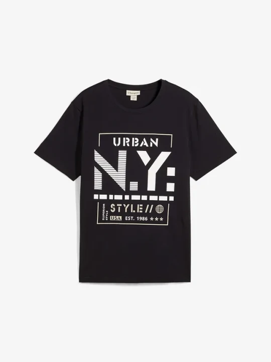 Zdjęcie produktu T-shirt z czystej bawełny organicznej BonPrix czarny