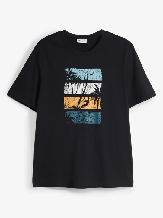 Zdjęcie produktu T-shirt z czystej bawełny organicznej BonPrix czarny