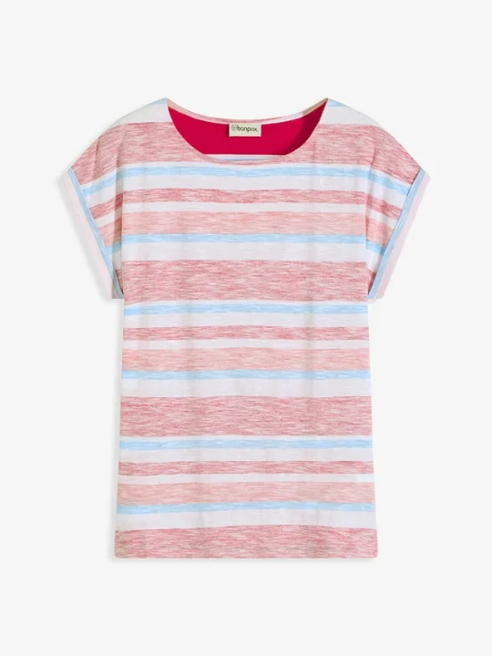 Zdjęcie produktu T-shirt z czystej bawełny organicznej BonPrix czerwony
