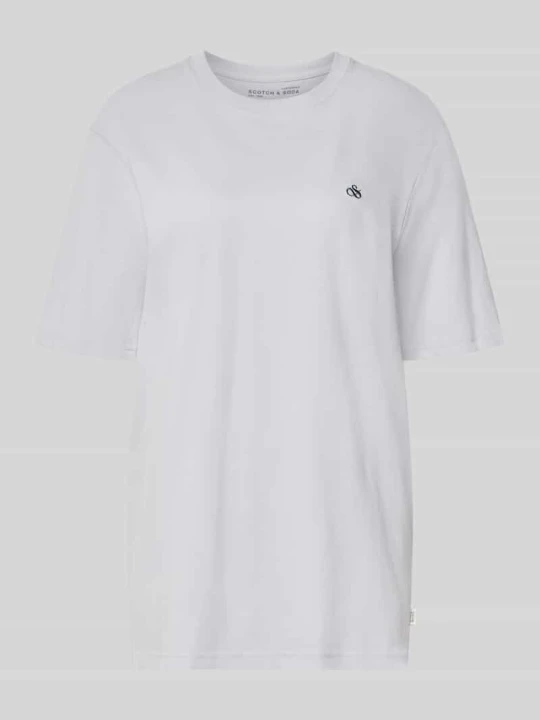 Zdjęcie produktu T-shirt z czystej bawełny Scotch & Soda Jasnoniebieski