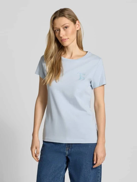 Zdjęcie produktu T-shirt z czystej bawełny w kroju regular fit model 'C-Elove_4' Boss Jasnoniebieski