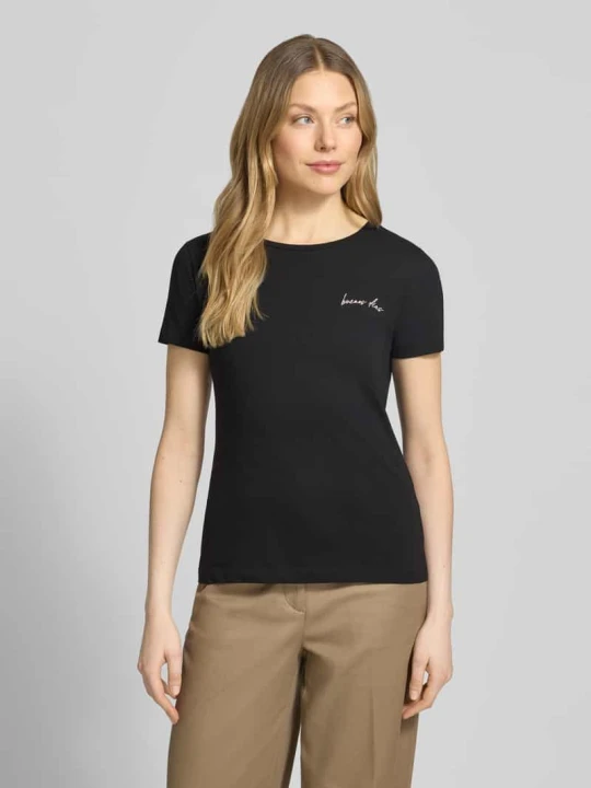 Zdjęcie produktu T-shirt z czystej bawełny w kroju regular fit model 'C-Elove_4' Boss Czarny