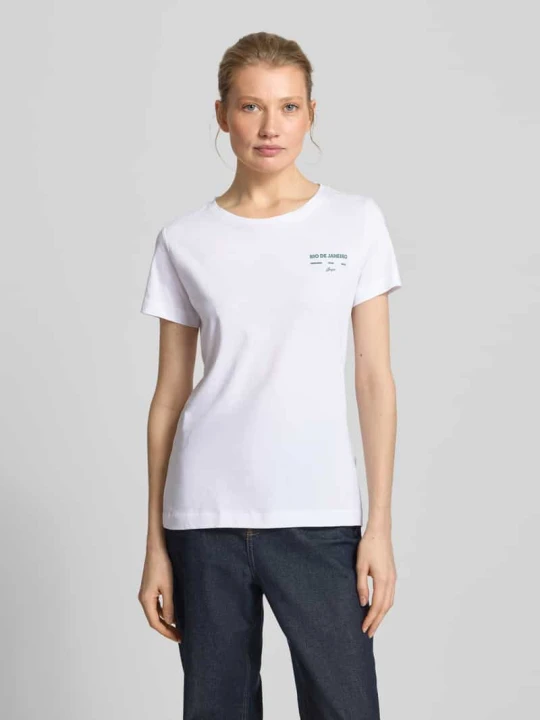 Zdjęcie produktu T-shirt z czystej bawełny w kroju regular fit model 'C-Elove_4' Boss Biały