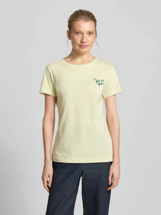 Zdjęcie produktu T-shirt z czystej bawełny w kroju regular fit model 'C-Elove_4' Boss Jasnozielony